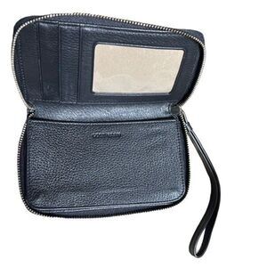 Cole Haan Reptile Print Pebbled Leather Wristlet Wallet